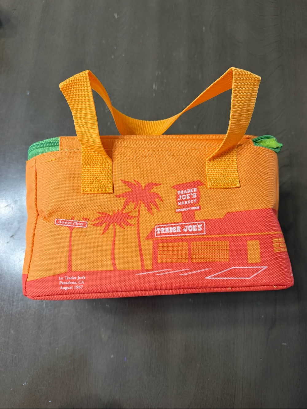 Trader Joe's Orange & Red Insulated Tote
